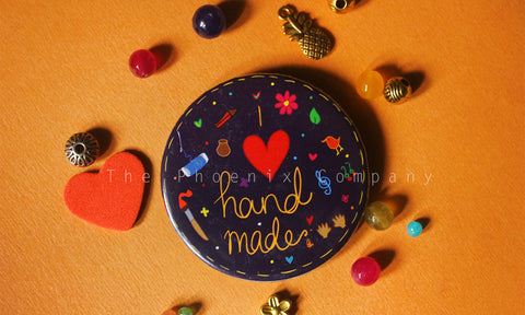 I love Handmade Button Badge