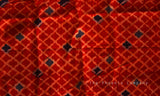 Ajrakh Deep Red Checked Kurta Material & Black Dupatta