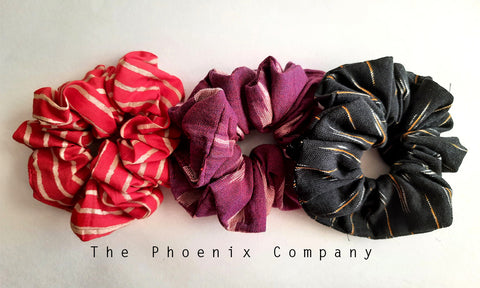 Scrunchies (Black, Purple, Red)