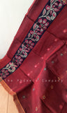 Red and Blue Cotton Saree