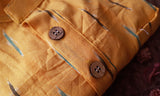 Yellow Ikat Cotton Short Kurta