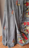 Grey Cotton Saree w/embroidery