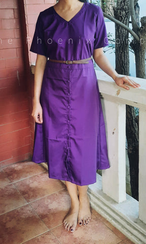 Purple Short Sleeve dress