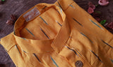 Yellow Ikat Cotton Short Kurta