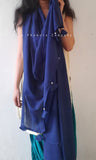 Plain Dark Blue Cotton Dupatta