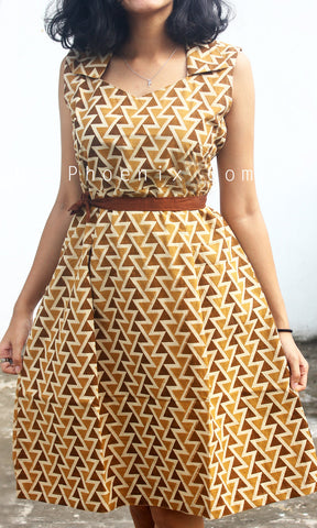 Brown Triangles Dress