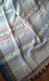 Kala Cotton Handloom Off-White Bhujodi Saree