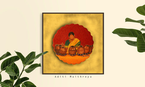 Indian Ghatam Musician Art Print