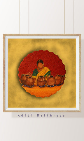 Indian Ghatam Musician Art Print