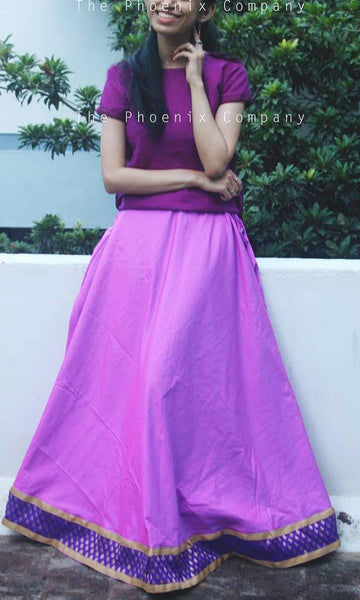 Pink & Purple Ethnic Skirt